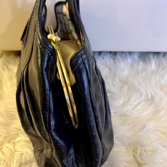 Coach Navy Patent Leather Ergo Kisslock - Picture 5 of 8